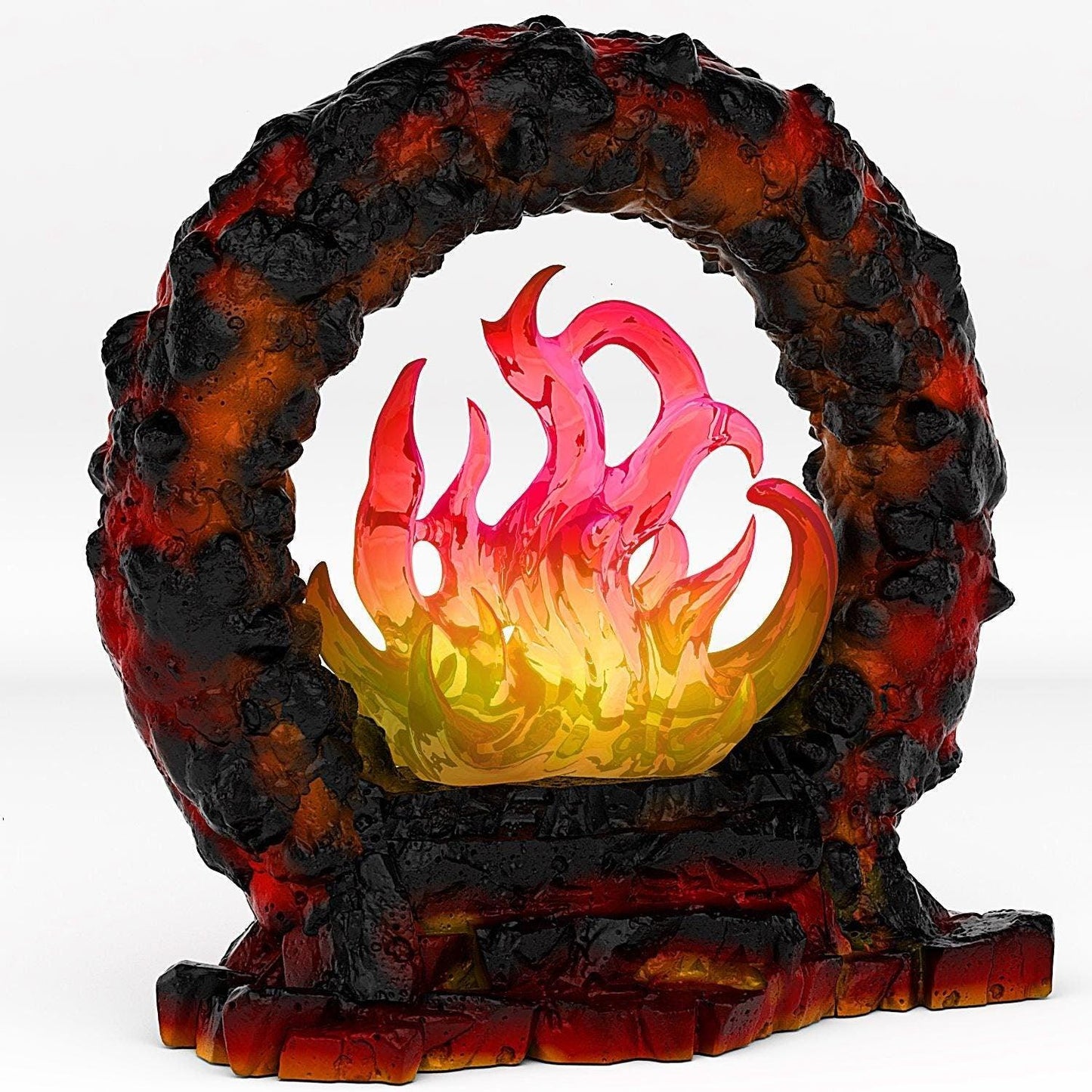 Lava Portal Miniature | Magic Magma Effect Flames | Dungeon Terrain Prop | 28mm or 32mm Scale - Plague Miniatures