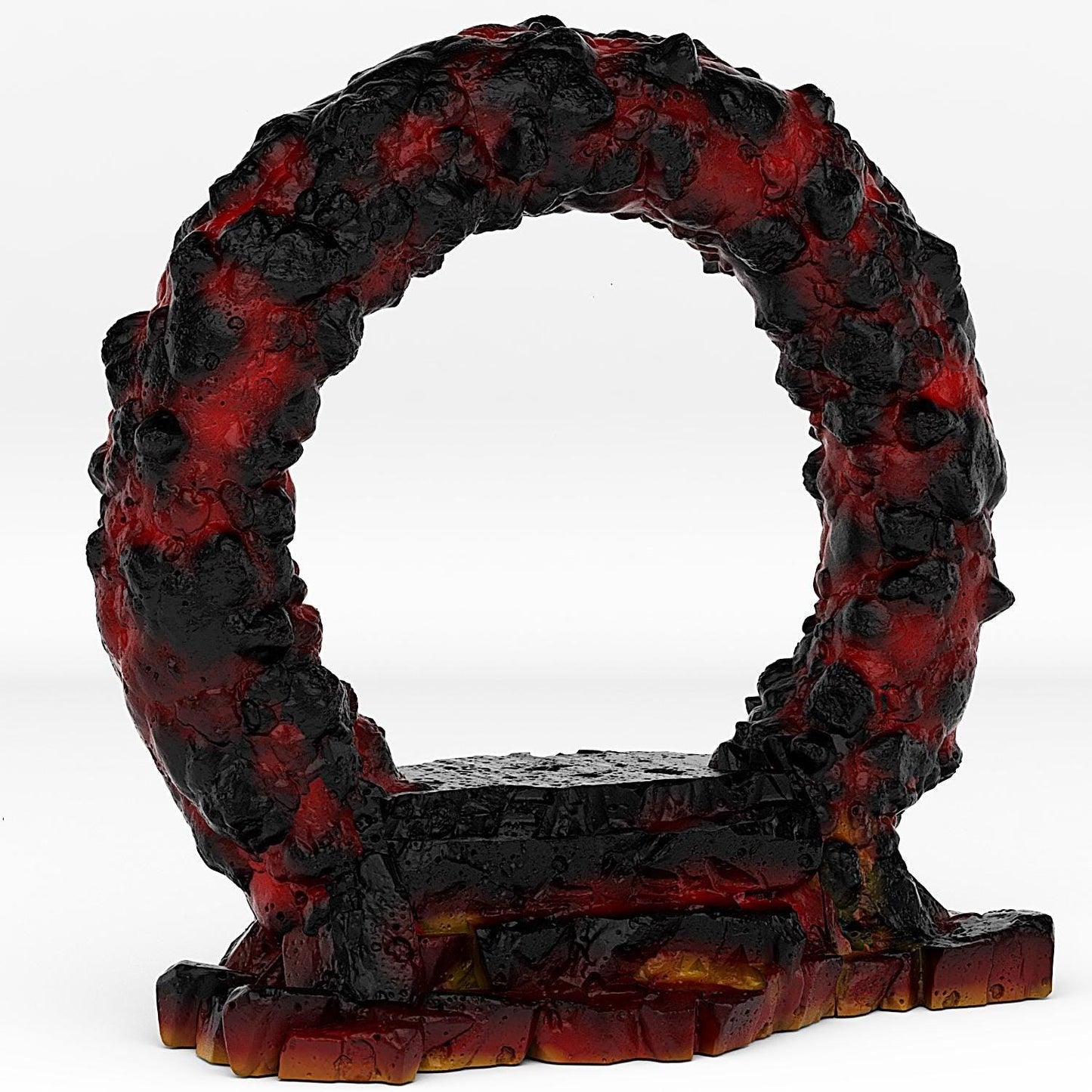 Lava Portal Miniature | Magic Magma Effect Flames | Dungeon Terrain Prop | 28mm or 32mm Scale - Plague Miniatures