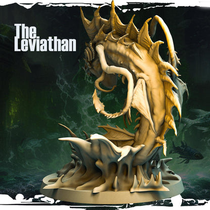 Leviathan Miniature | Underwater Serpent Aberration for Tabletop RPGs | 50mm Base - Plague Miniatures