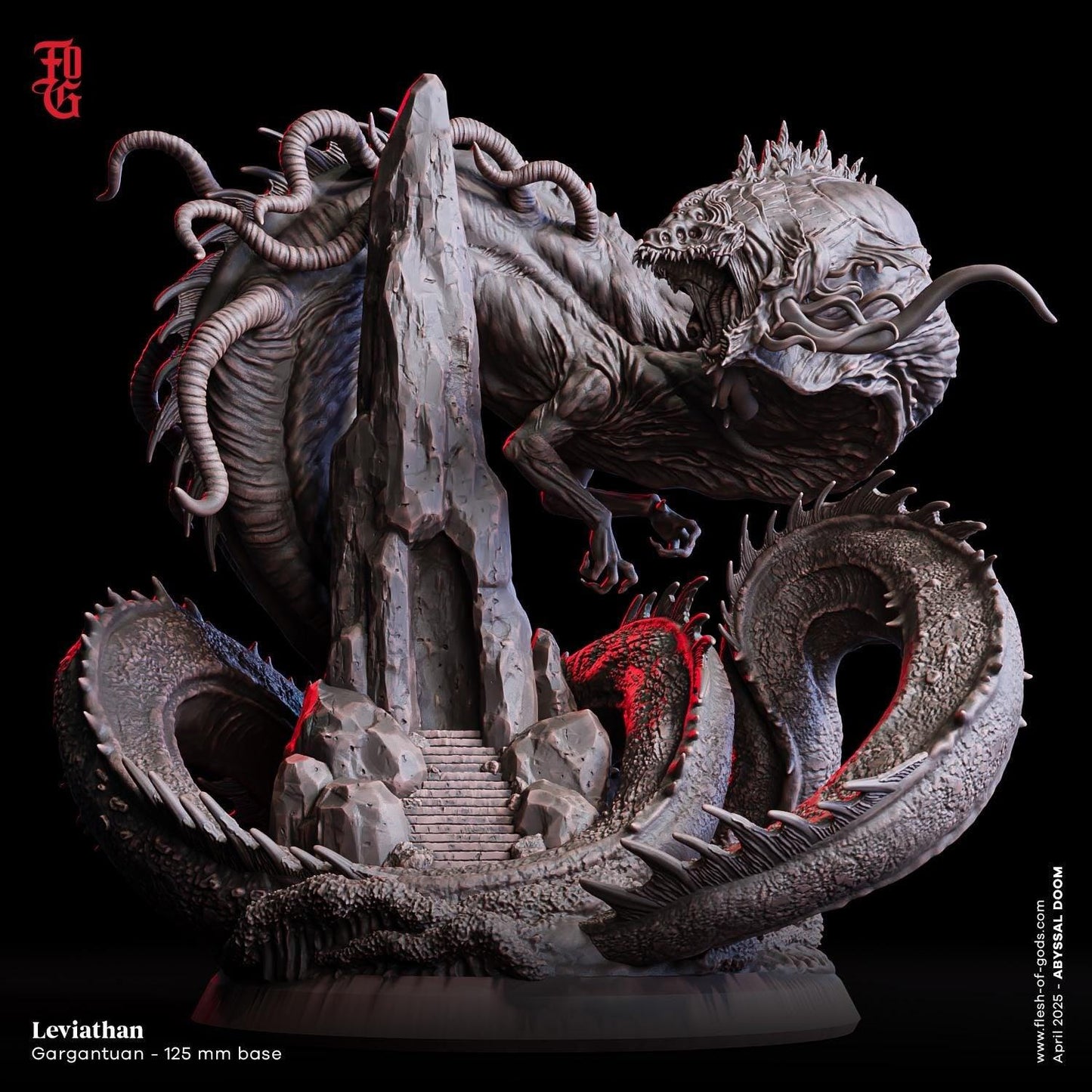 Leviathan, Oceanic Titan | Gargantuan Sea Monster Miniature | 125mm Base - Plague Miniatures