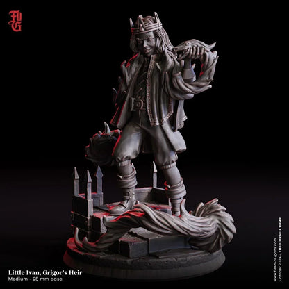 Little Ivan, Grigor's Heir Miniature | Royal Heir Small Child Prince Figurine | 32mm Scale or 75mm Scale - Plague Miniatures