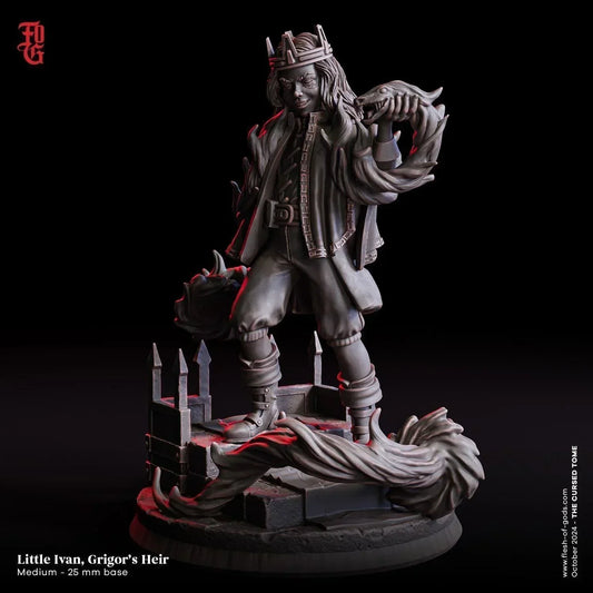Little Ivan, Grigor's Heir Miniature | Royal Heir Small Child Prince Figurine | 32mm Scale or 75mm Scale - Plague Miniatures