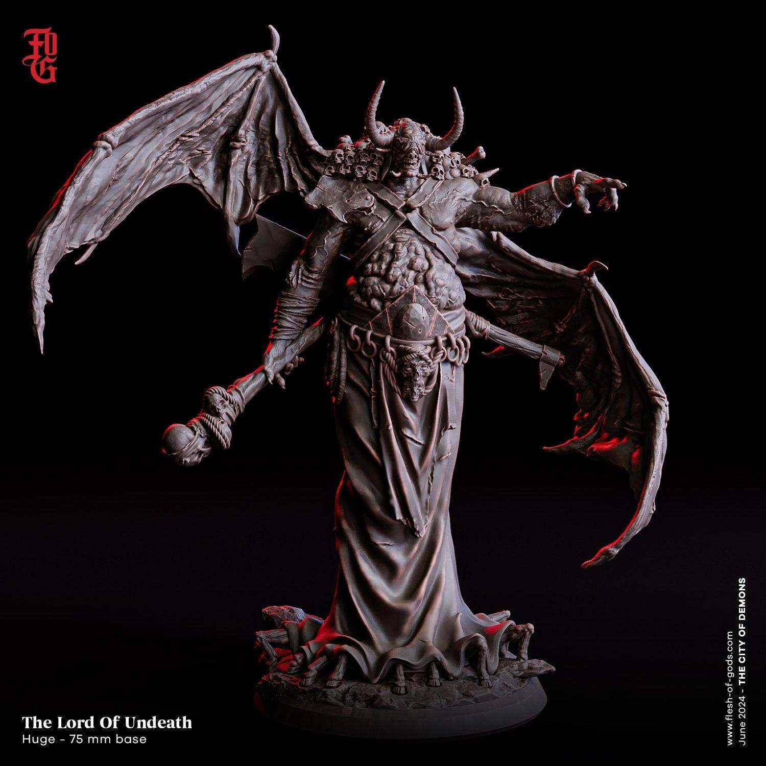 Lord of Undeath Demonic Miniature | Malevolent Figure for Tabletop RPG ...