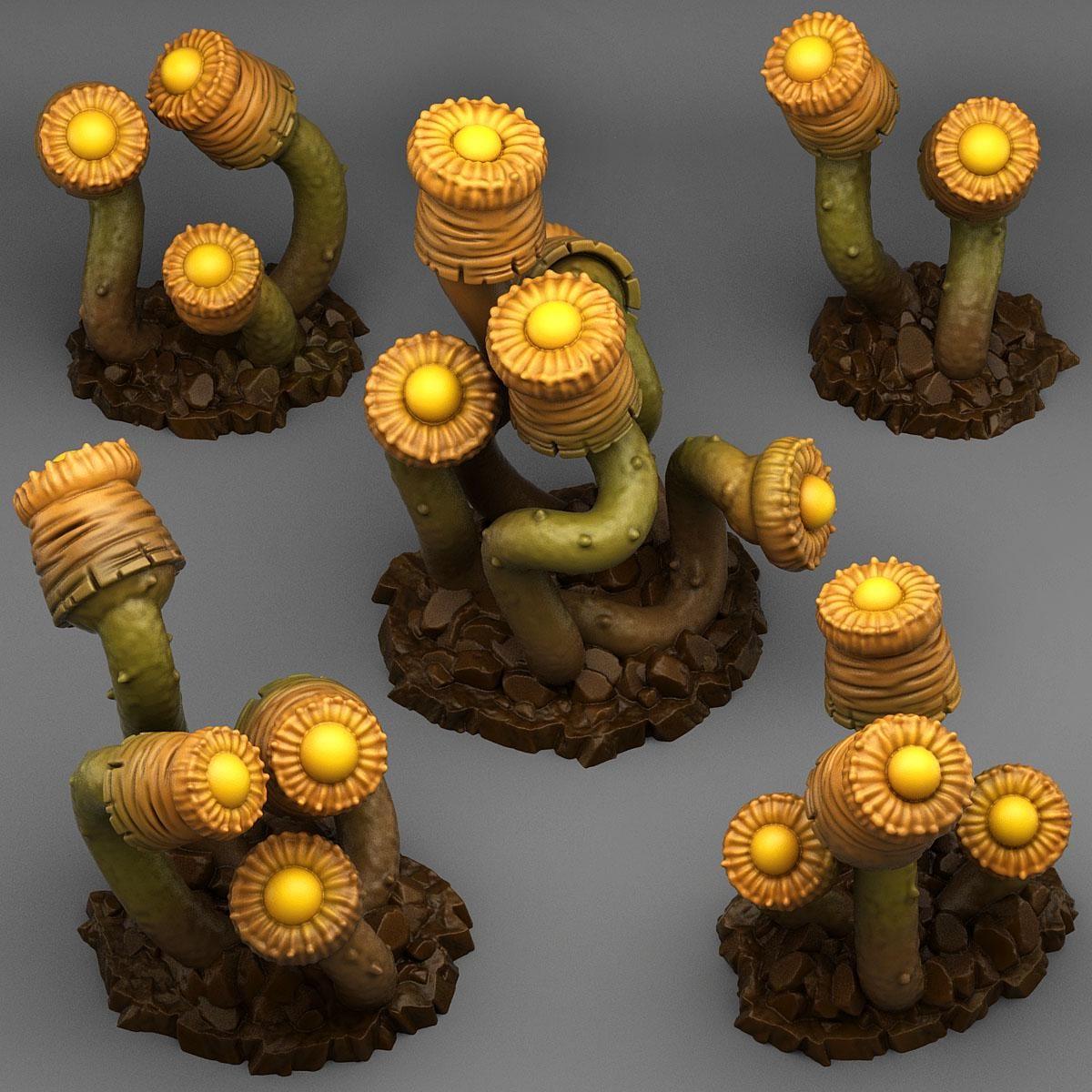 Luminous Plant Miniature | Rough Terrain | 28mm or 32mm Scale - Plague Miniatures