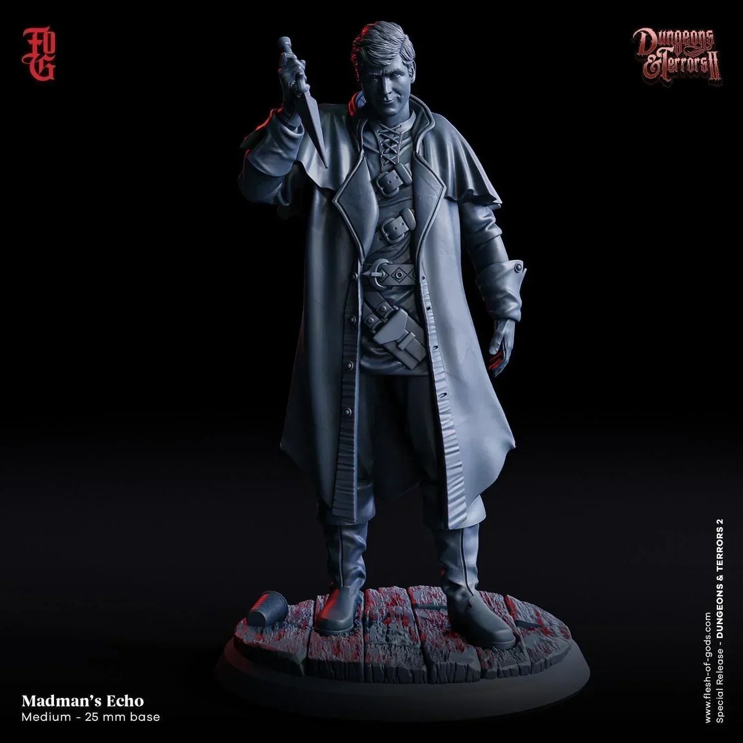 Madman’s Echo Miniature | Human Serial Killer Psycho Figurine | 32mm Scale - Plague Miniatures