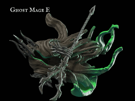 Mage Ghost Miniature ttrpg miniature - 28mm scale Tabletop gaming DnD Miniature Dungeons and Dragons, Mage miniature, dnd 5e wargaming - Plague Miniatures