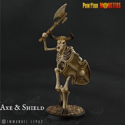 Magician Skeletal Minotaur Miniature | Undead Sorcerer DnD Figurine - Plague Miniatures