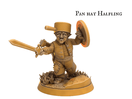 Male Bard Halfling Miniature - 8 Poses - 32mm scale Tabletop gaming DnD Miniature Dungeons and Dragons, dnd male halfling - Plague Miniatures