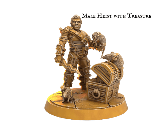 Male Rogue Miniature w/ owl treasure - 6 Poses - 32mm scale Tabletop gaming DnD Miniature Dungeons and Dragons, wargaming dnd rogue figurine - Plague Miniatures