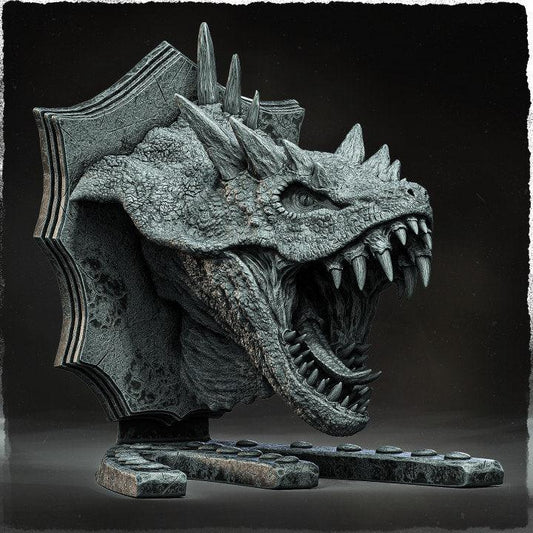 Mantis Dragon Trophy Statue | Fantasy Dragon Decor for DnD Enthusiasts - Plague Miniatures