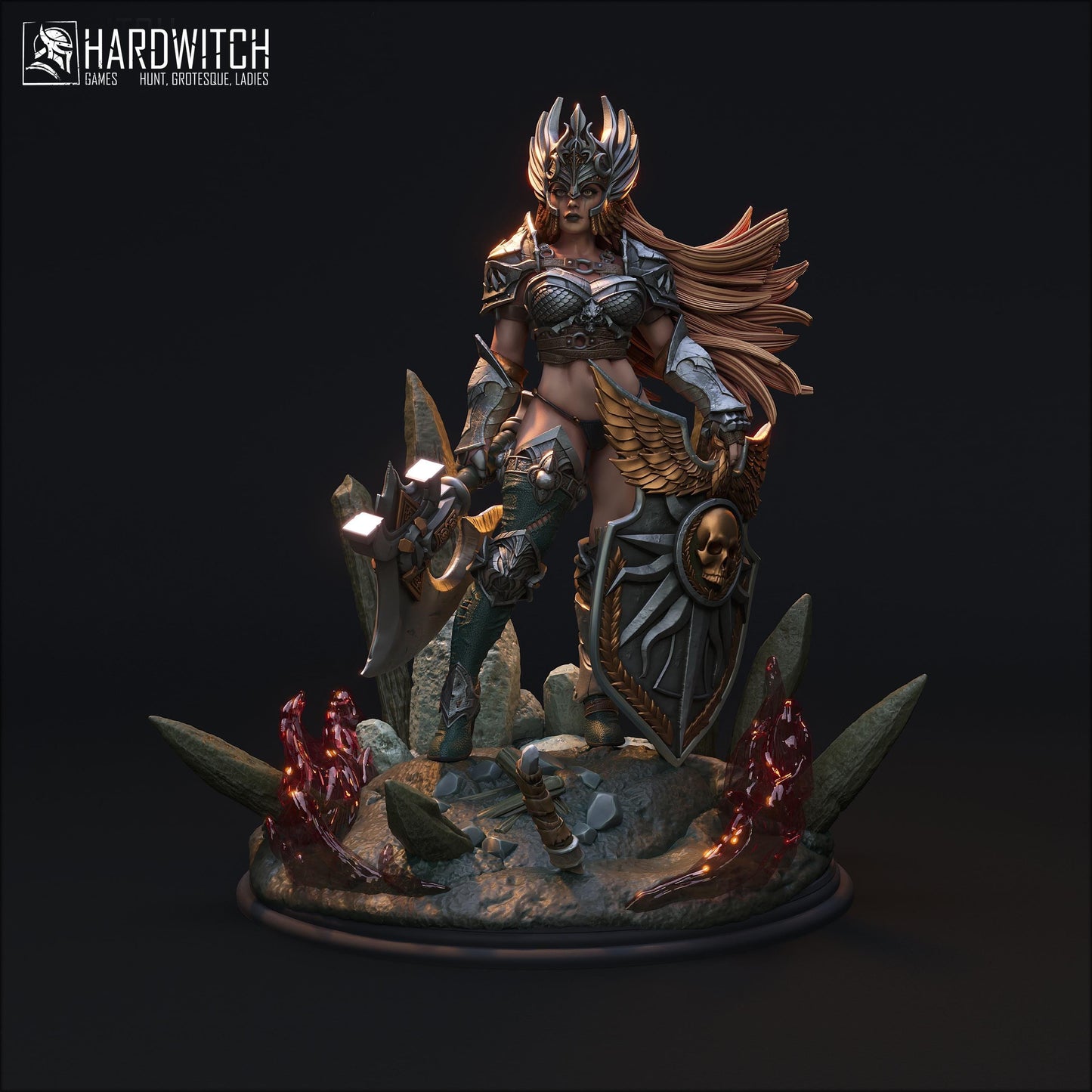 Markin Armtord, The Betrayed Queen NSFW Nude Option | Vengeful Noble Warrior Miniature | 32mm Scale or 75mm Scale - Plague Miniatures