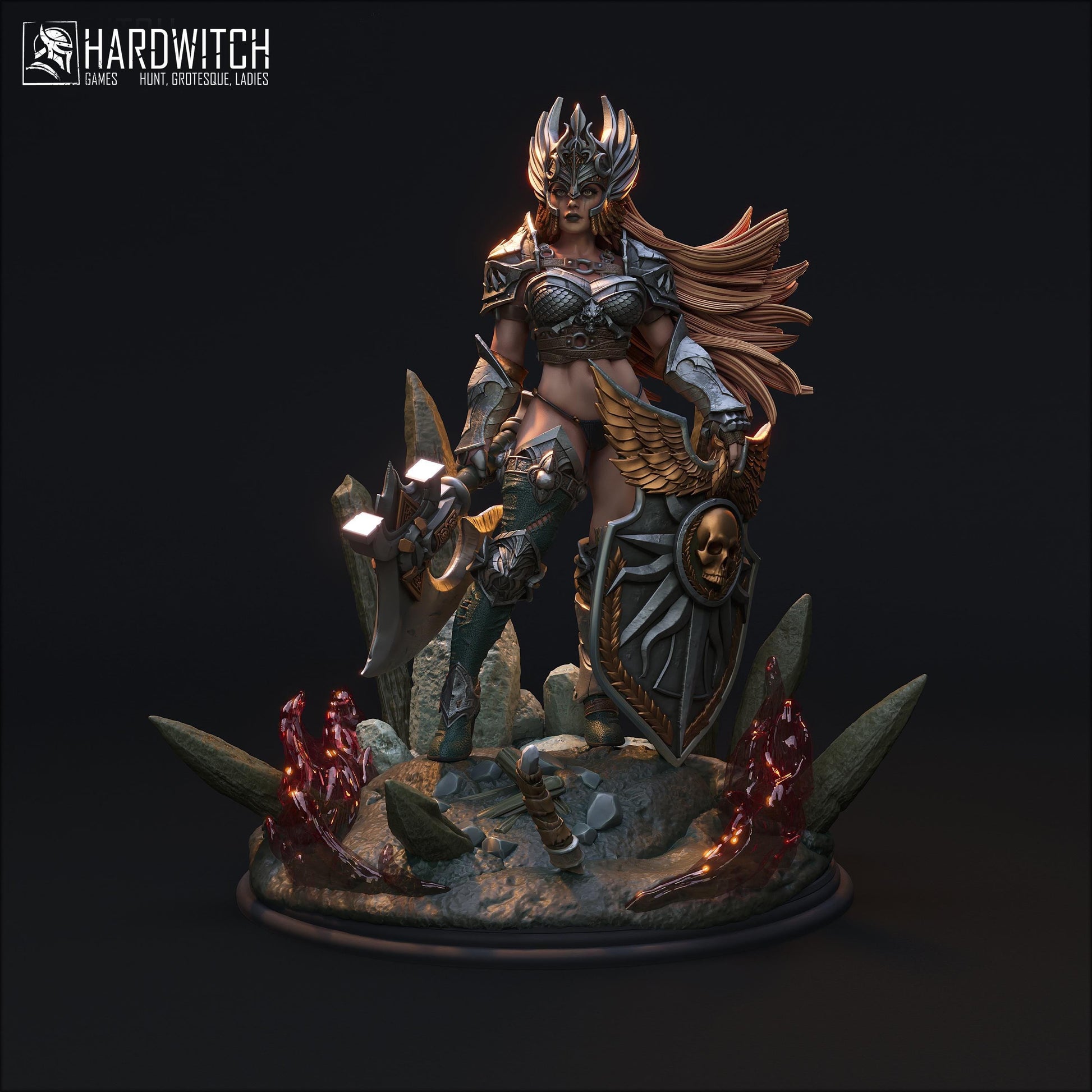 Markin Armtord, The Betrayed Queen NSFW Nude Option | Vengeful Noble Warrior Miniature | 32mm Scale or 75mm Scale - Plague Miniatures