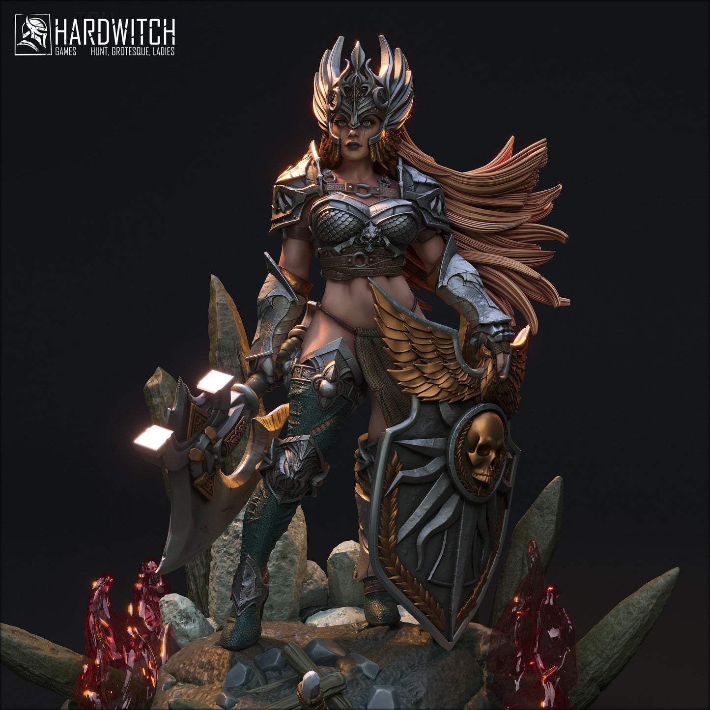 Markin Armtord, The Betrayed Queen NSFW Nude Option | Vengeful Noble Warrior Miniature | 32mm Scale or 75mm Scale - Plague Miniatures