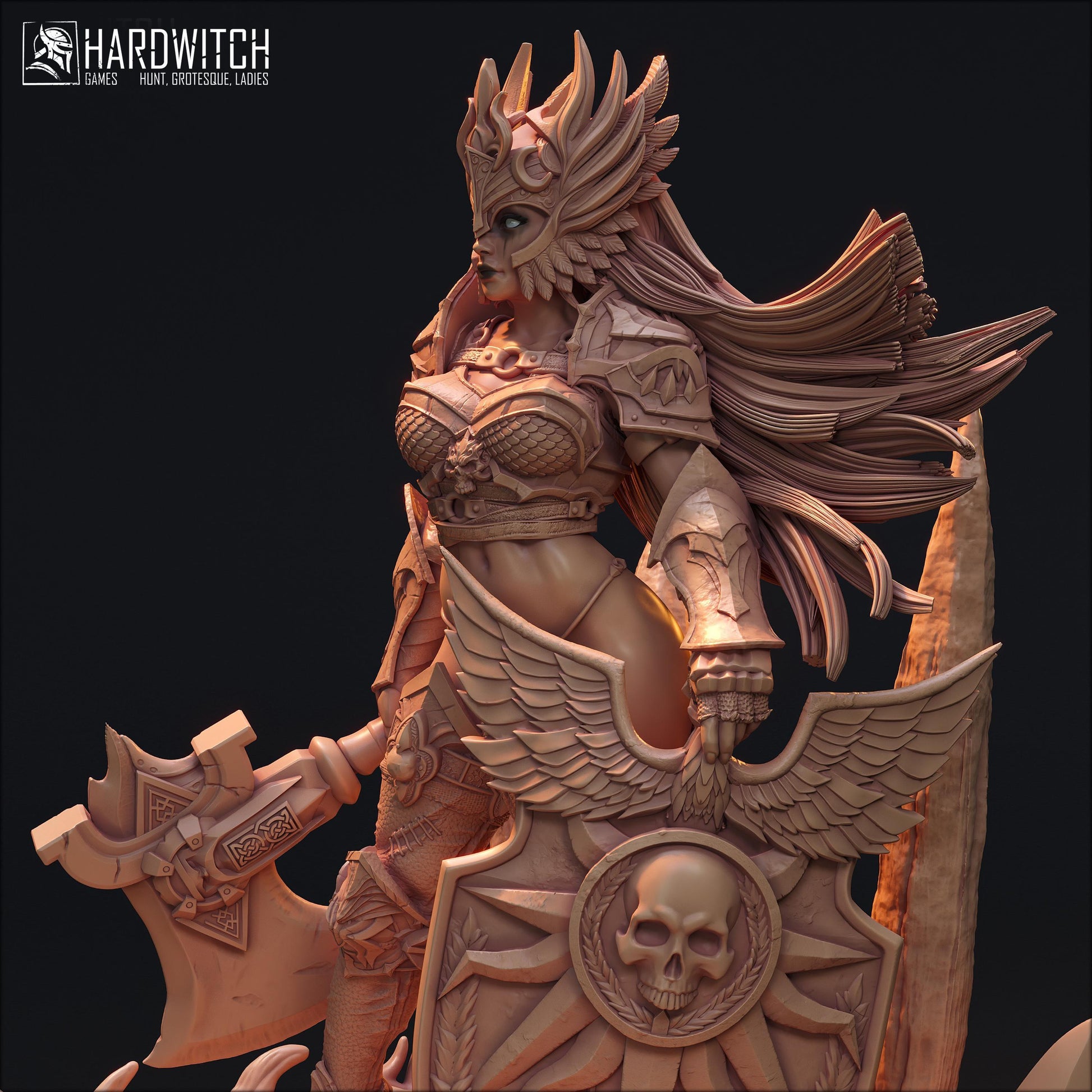Markin Armtord, The Betrayed Queen NSFW Nude Option | Vengeful Noble Warrior Miniature | 32mm Scale or 75mm Scale - Plague Miniatures