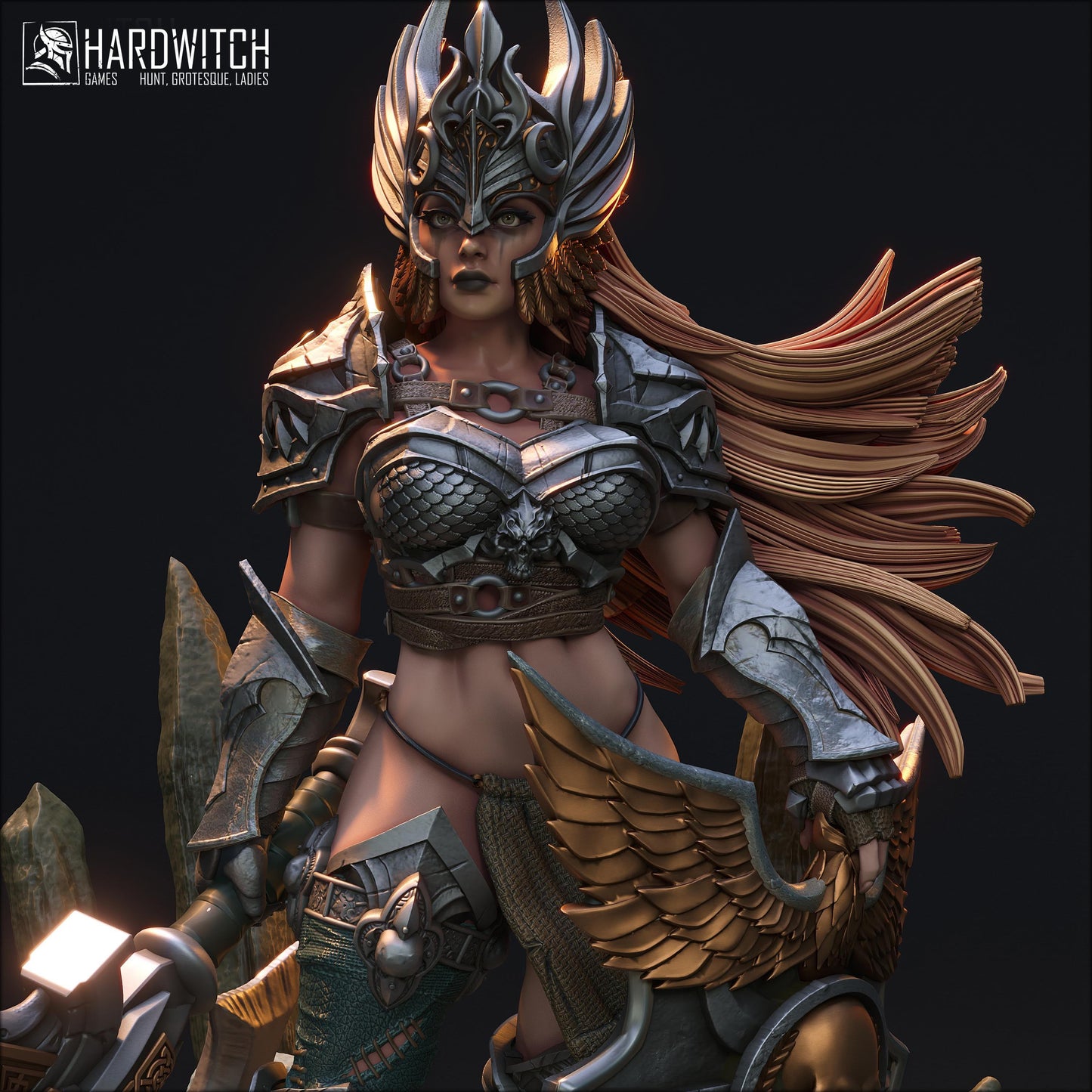 Markin Armtord, The Betrayed Queen NSFW Nude Option | Vengeful Noble Warrior Miniature | 32mm Scale or 75mm Scale - Plague Miniatures