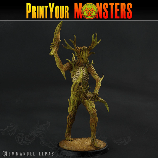 Masked Dark Tree Man Figurine | Shadowed Veil Miniature - Plague Miniatures