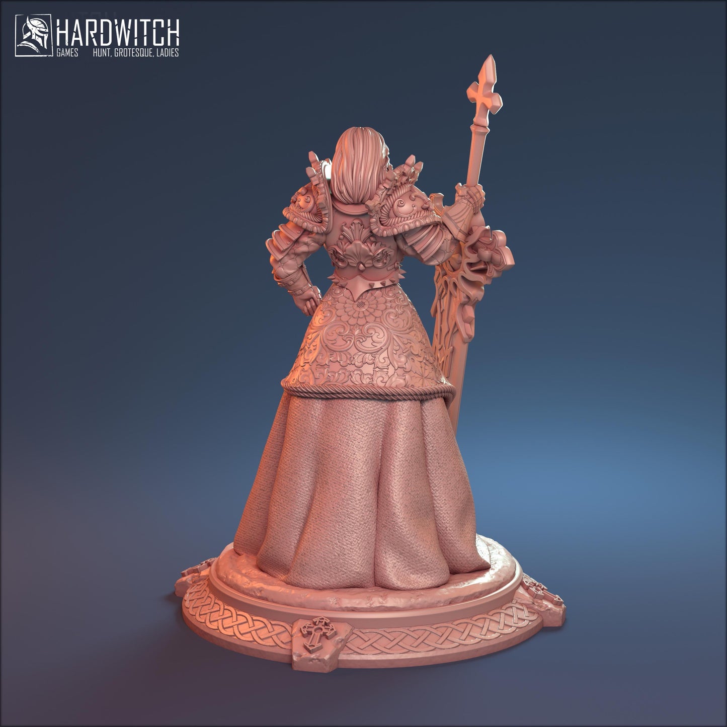 Matilda, Battle Nun Miniature | Divine Warrior Miniature | 32mm or 75mm - Plague Miniatures