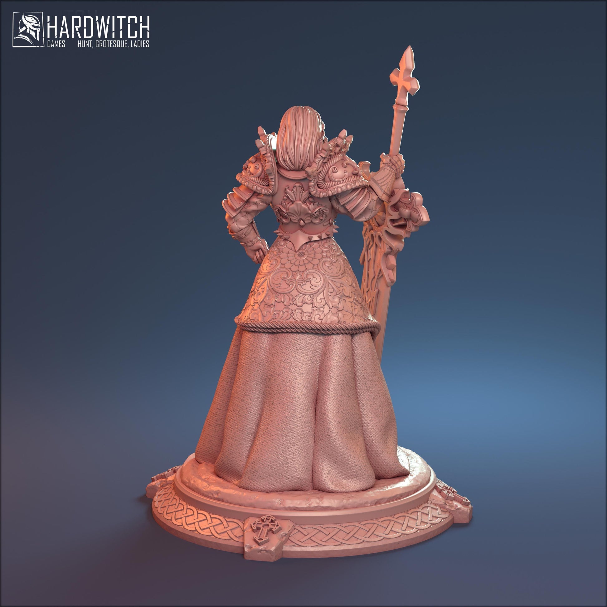 Matilda, Battle Nun Miniature | Divine Warrior Miniature | 32mm or 75mm - Plague Miniatures