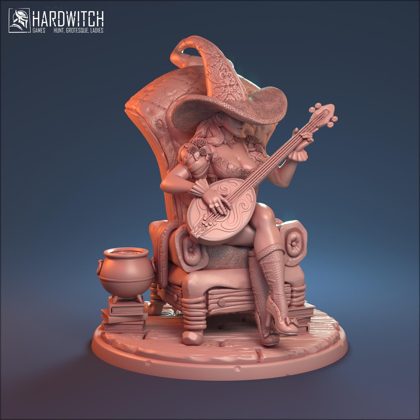 Menora, Enigmatic Bard Miniature Nude NSFW Option | Bewitching Performer Miniature | 32mm or 75mm - Plague Miniatures
