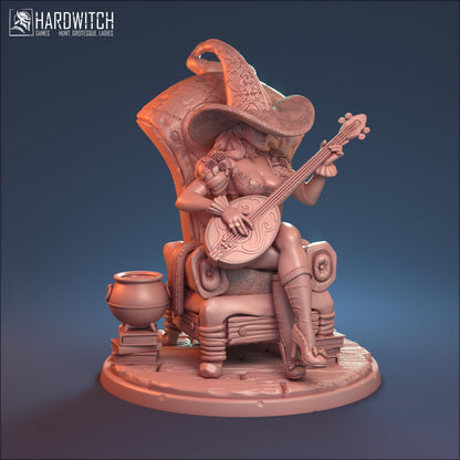 Menora, Enigmatic Bard Miniature Nude NSFW Option | Bewitching Performer Miniature | 32mm or 75mm - Plague Miniatures