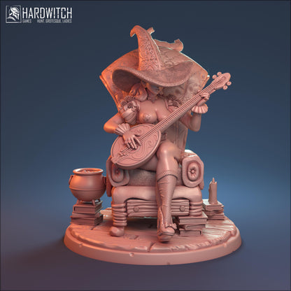 Menora, Enigmatic Bard Miniature Nude NSFW Option | Bewitching Performer Miniature | 32mm or 75mm - Plague Miniatures