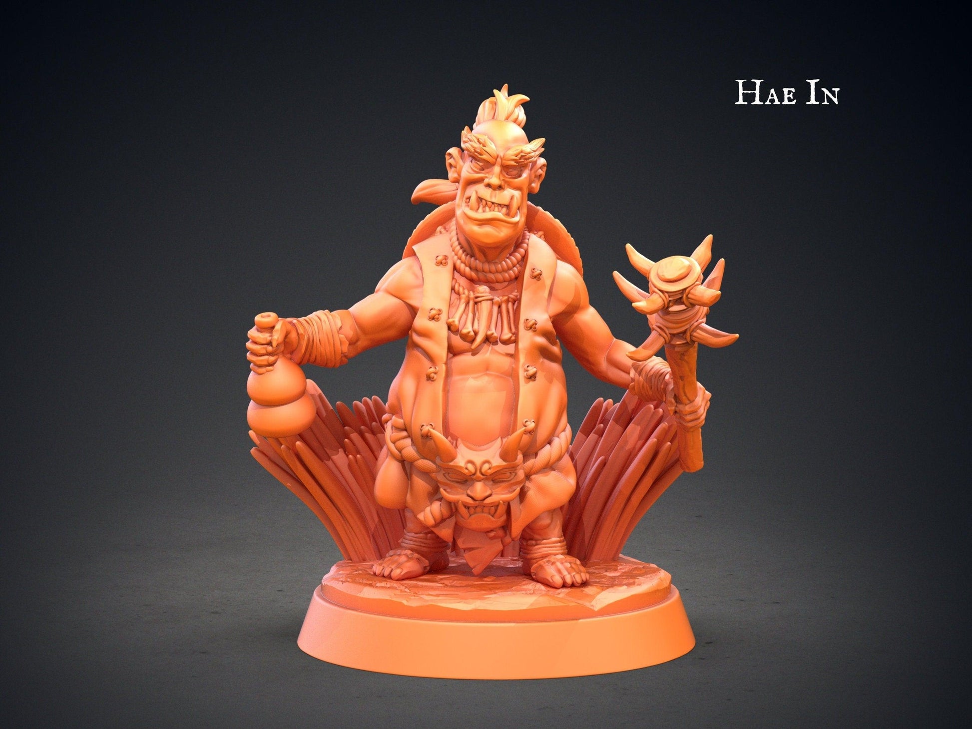 Min-Ho Dokkaebi Goblin Miniatures Set | 5 Unique Figures from Korean Folklore for Tabletop RPGs | 32mm Scale - Plague Miniatures