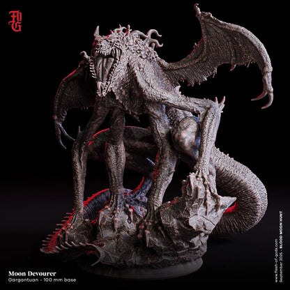 Moon Devourer | Gargantuan Dragon-Werewolf Hybrid Miniature | 100mm Base - Plague Miniatures