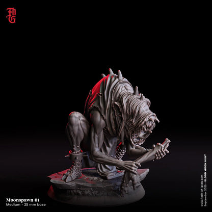 Moonspawn Stalker | Mutant Werewolf Monster Miniature | 32mm Scale - Plague Miniatures