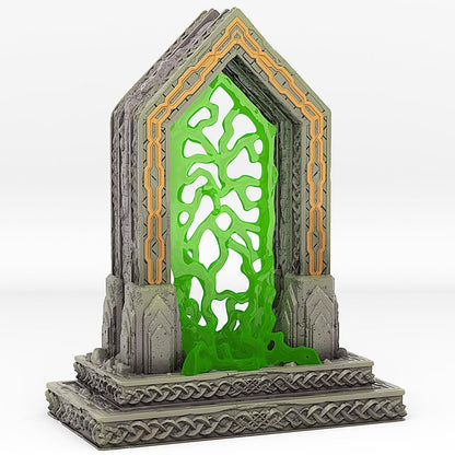 Moria Portal Miniature | Malefic Effect Dwarf Mine Dungeon Terrain Prop | 28mm or 32mm Scale - Plague Miniatures