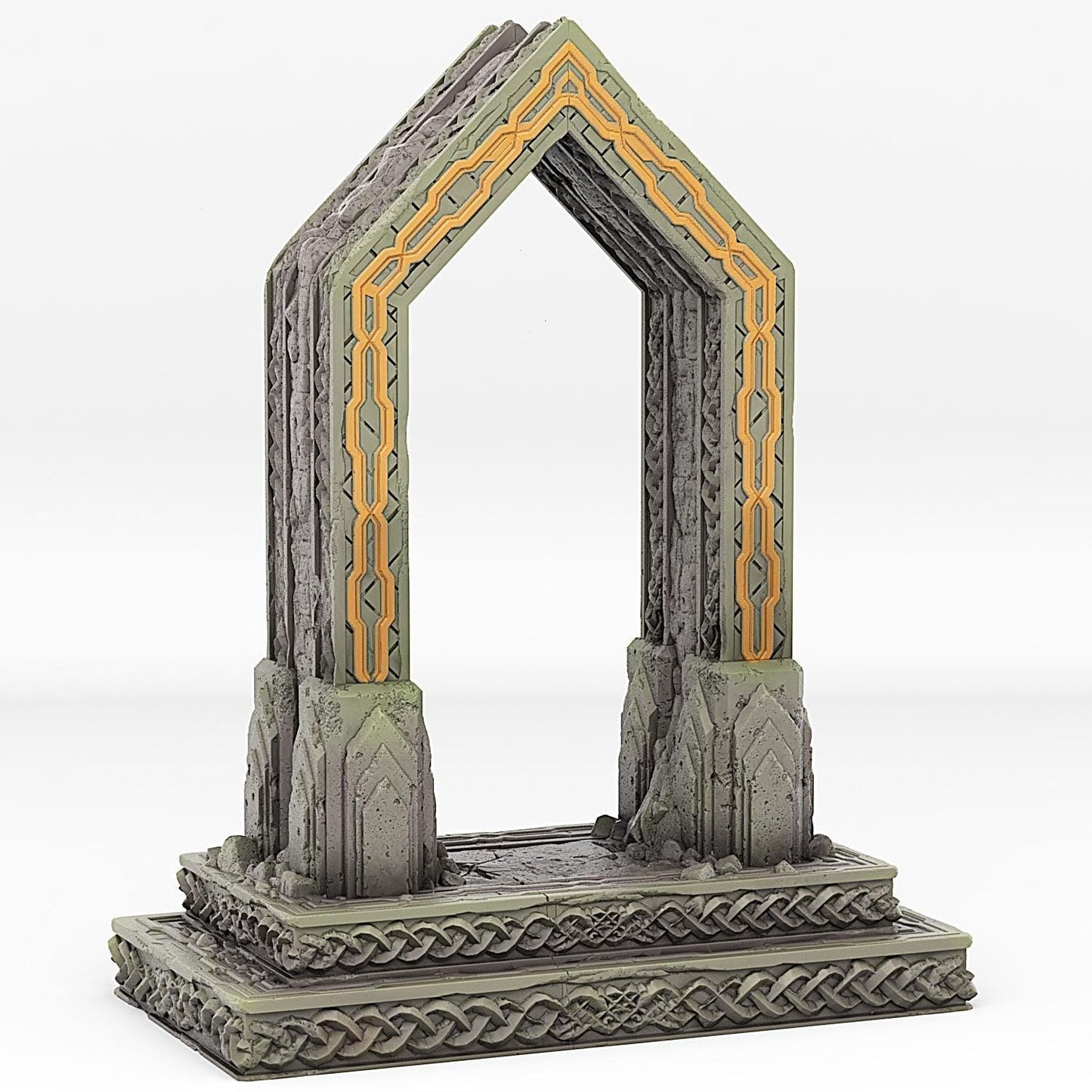 Moria Portal Miniature | Malefic Effect Dwarf Mine Dungeon Terrain Prop | 28mm or 32mm Scale - Plague Miniatures