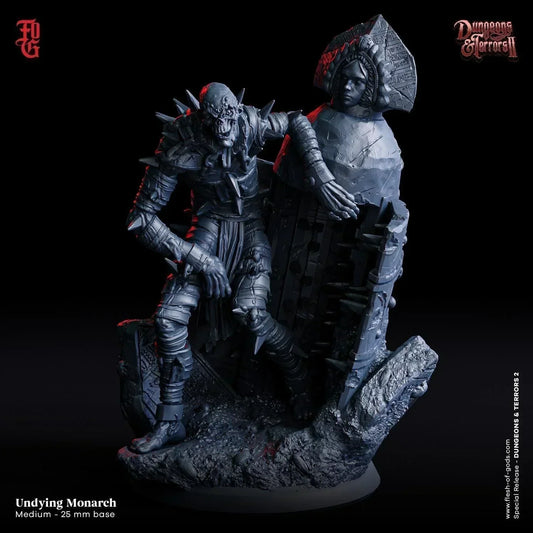 Mummy, Undying Monarch Miniature | Immortal Ruler of the Cursed | 32mm Scale - Plague Miniatures