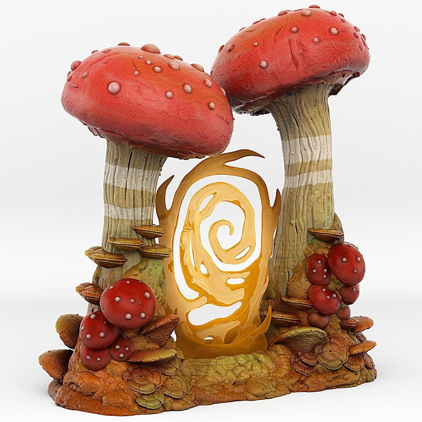 Mushroom Portal Miniature | Undergrowth Effect Cute Forest Dungeon Terrain Prop | 28mm or 32mm Scale - Plague Miniatures