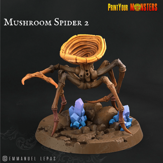 Mushroom Spider Miniatures Set | Fungal Arachnids of the Enchanted Woodlands - Plague Miniatures