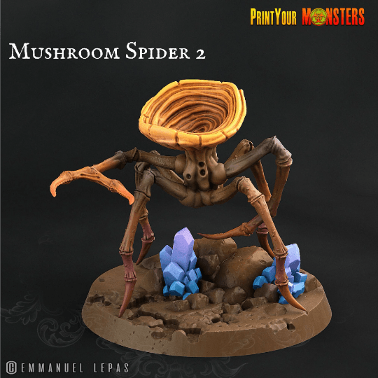 Mushroom Spiders Monster Miniatures | Forest Monsters | Tabletop gaming | DnD Miniature | Dungeons and Dragons dnd monster fungi figure - Plague Miniatures shop for DnD Miniatures