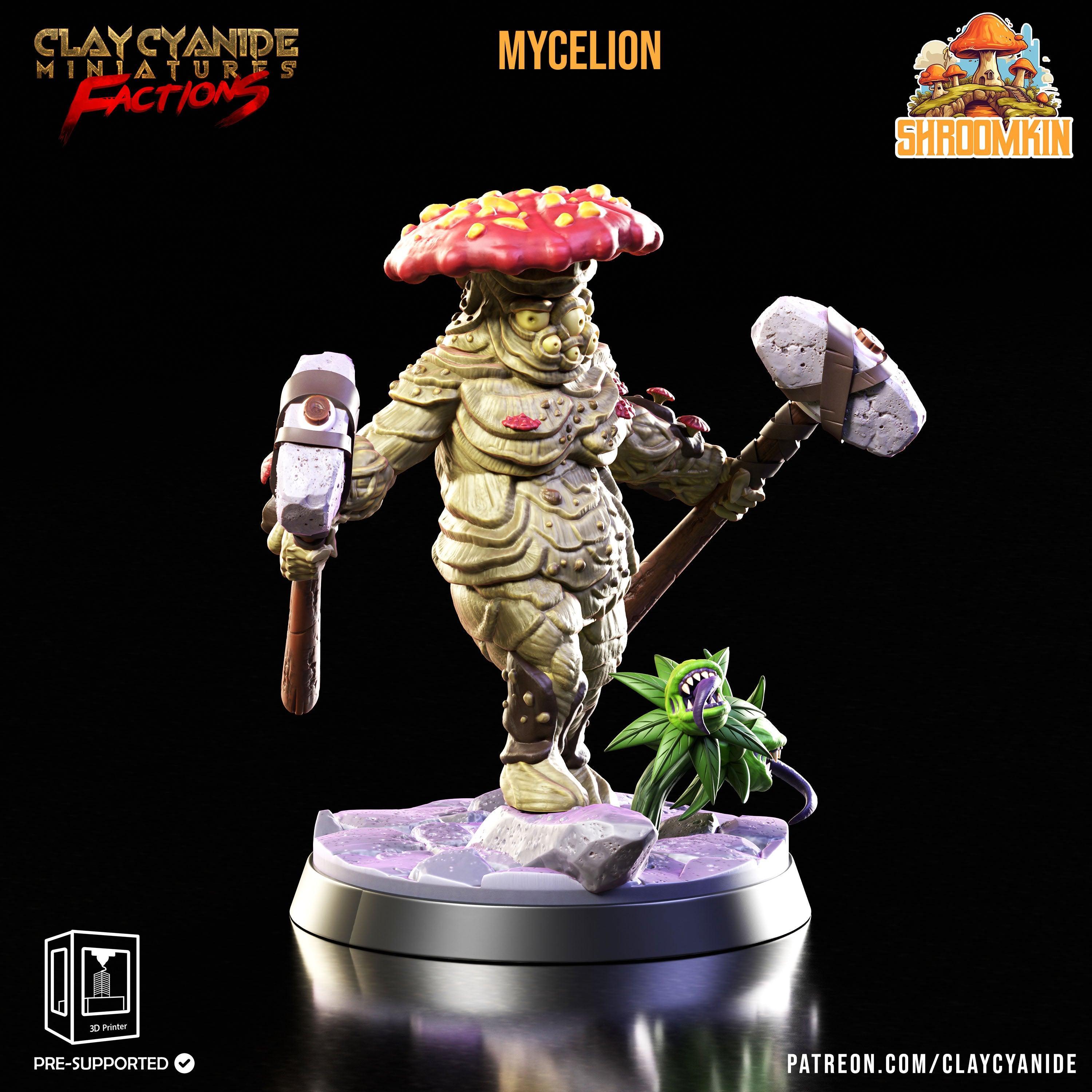 Mycelion Shroomfolk Miniature | Myconid Fungus Folk Monster | 32mm Sca ...