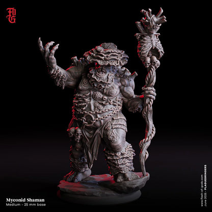 Myconid Shaman | Fungal Folk Plant Monster Miniature | 32mm Scale - Plague Miniatures
