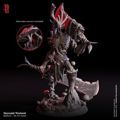 Myconid Warlord Miniature | Shroomkin Monster Figurine for DnD | 32mm Scale - Plague Miniatures