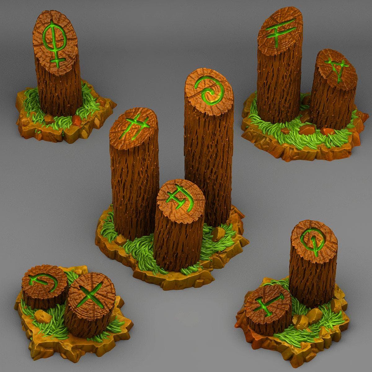 Mystical Tree Trunk Miniatures | Tropical Plant Terrain | 28mm or 32mm Scale - Plague Miniatures