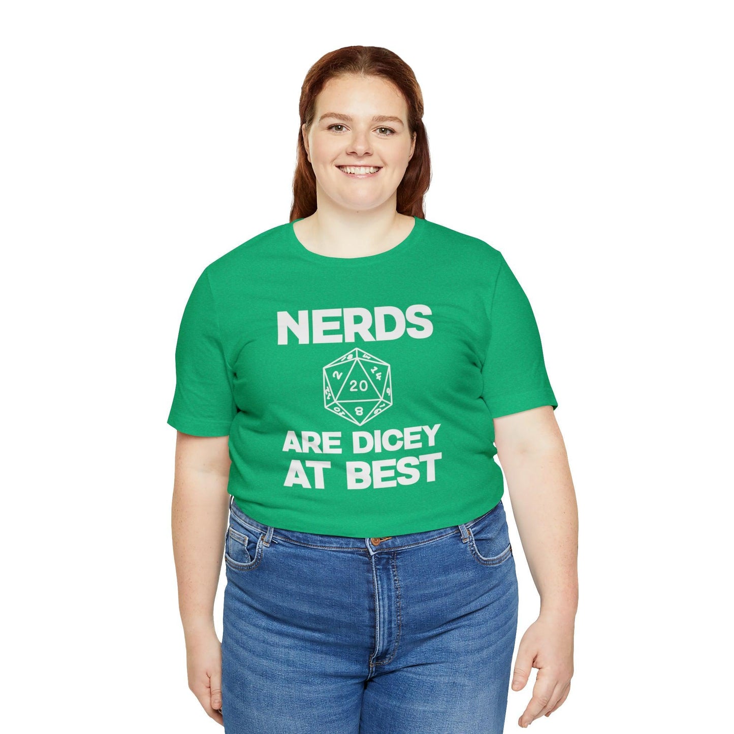 Nerds are Dicey at best | DM shirt | Dungeon Master gift | dnd tshirt | gaming shirt | dungeons and dragons Short Sleeve Tee dice shirt - Plague Miniatures