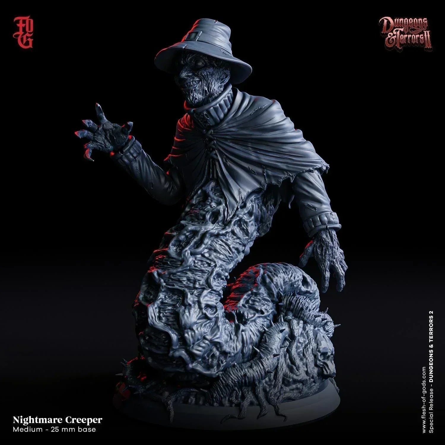Nightmare Creeper Miniature | Dream-Realm Slasher | 32mm Scale - Plague Miniatures