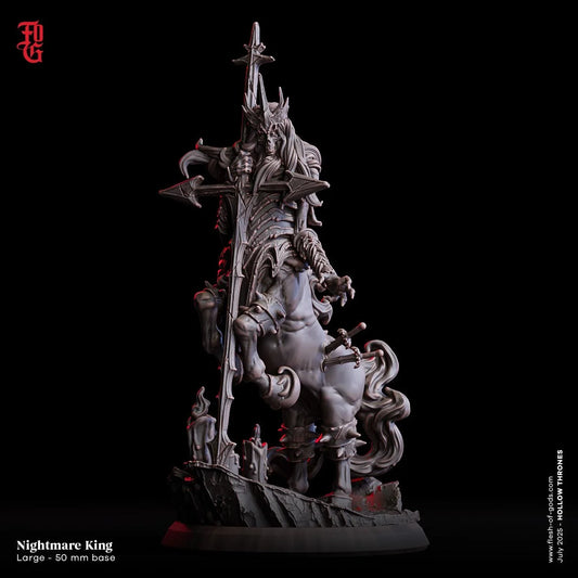 Nightmare King | Undead Centaur Skeleton Monster Miniature | 50mm Base - Plague Miniatures
