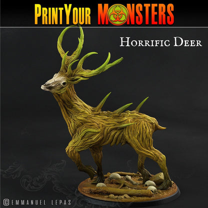 Nightshade Stag Miniature | Horrifying Deer Monster for Tabletop Gaming - Plague Miniatures