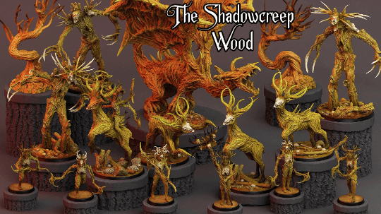 Nightshade Stag Miniature | Horrifying Deer Monster for Tabletop Gaming - Plague Miniatures