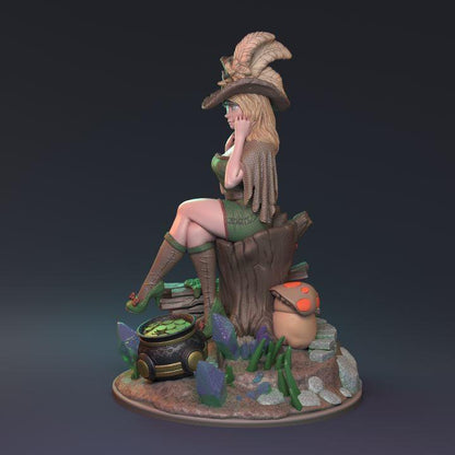 Nude Female Leprechaun Miniature | Sexy Human Figurine | 32mm Scale or 75mm Scale - Plague Miniatures