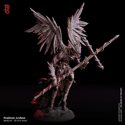 Penitent Archon Miniature | Medium Celestial Fiend Monster Figurine | 32mm Scale - Plague Miniatures