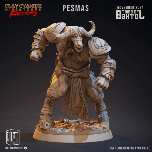 Pesmas Miniature | Minotaur Warrior Army for Dungeons and Dragons | 32mm scale - Plague Miniatures