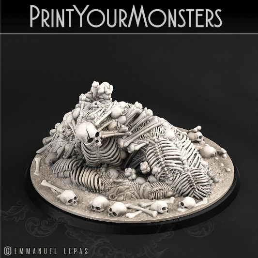 Pile of Bones Bone Golem Miniature | Print Your Monsters | Tabletop gaming | DnD Miniature | Dungeons and Dragons, DnD 5e halloween miniature - Plague Miniatures shop for DnD Miniatures