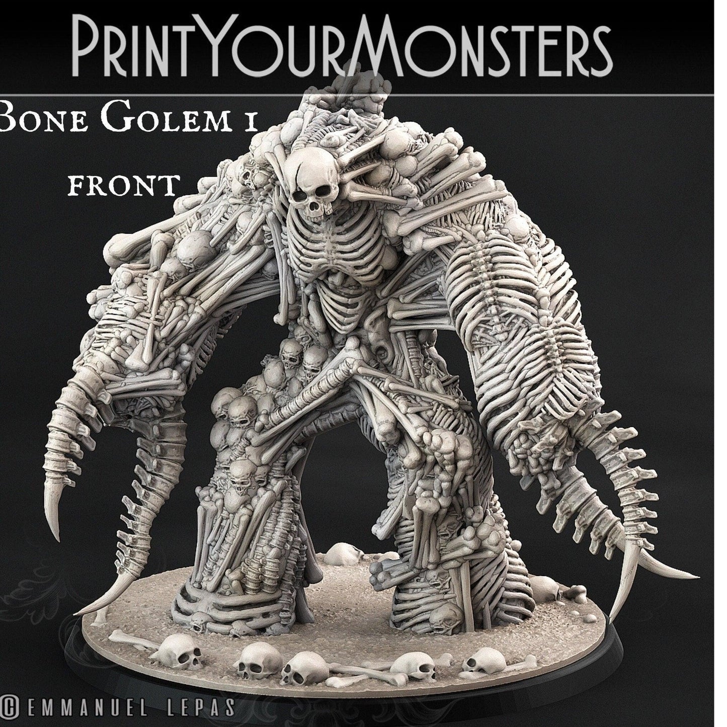 Pile of Bones Bone Golem Miniature | Skeleton Figurines - Plague Miniatures