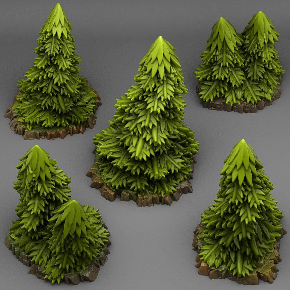 Pine Tree Miniatures | Forest Terrain for Tabletop Games | 28mm or 32mm Scale - Plague Miniatures