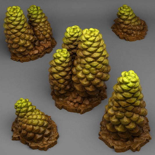 Pinecone Miniatures | Natural Plant Terrain for Wargaming & DnD | 28mm or 32mm Scale - Plague Miniatures